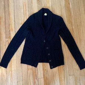Soft J Crew sweater, shawl collar